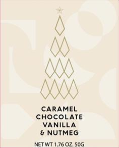 CHRISTMAS CARAMELISED WHITE CHOCOLATE VANILLA & NUTMEG 50g