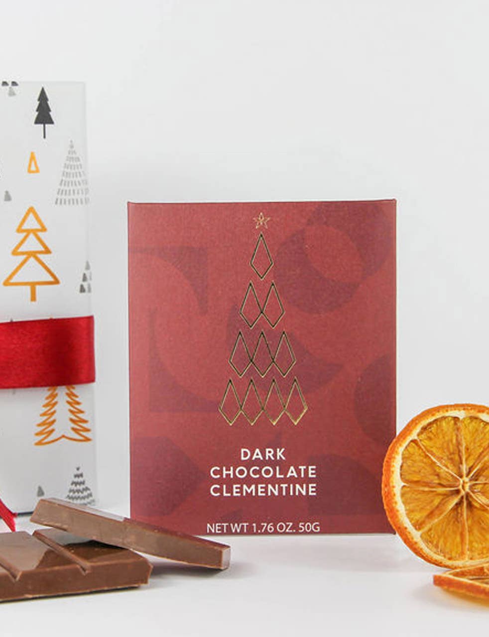 CHRISTMAS DARK CHOCOLATE CLEMENTINE BAR 50g