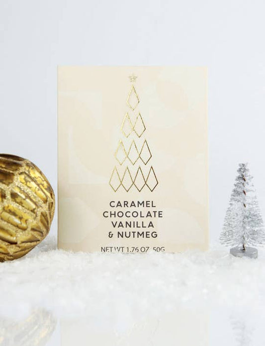 CHRISTMAS CARAMELISED WHITE CHOCOLATE VANILLA & NUTMEG 50g