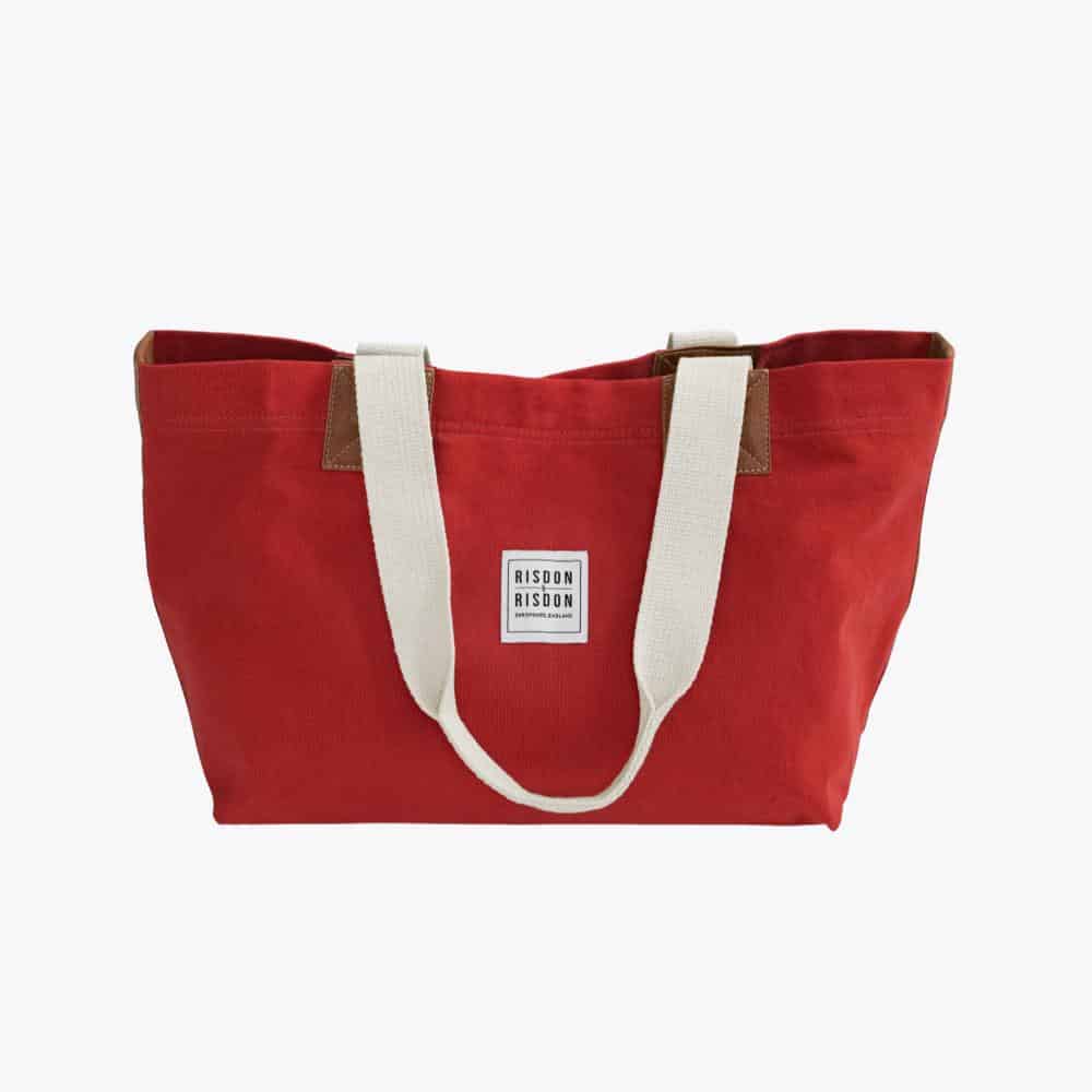 Risdon & Risdon: The Market Bag In Factory Red - Medium