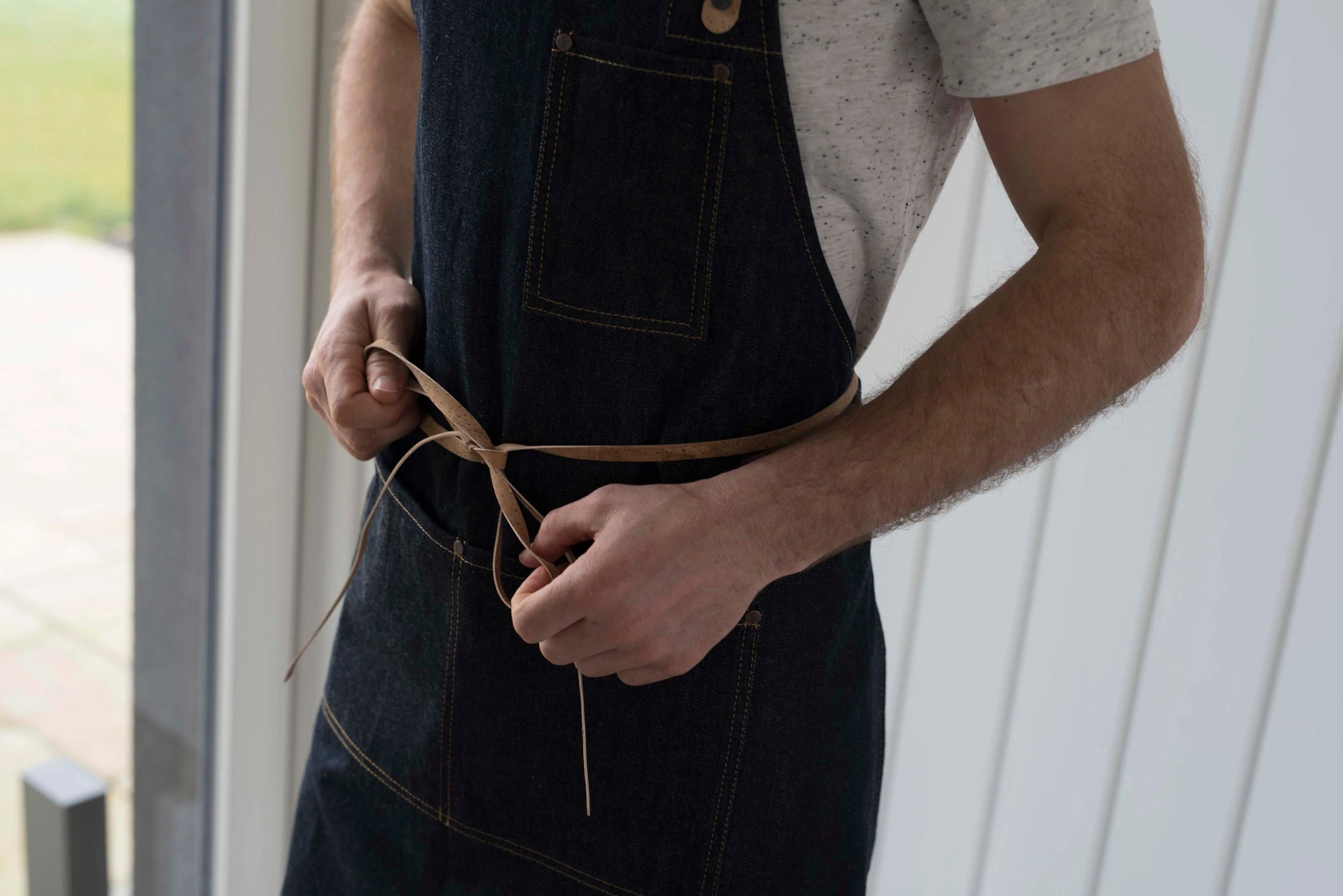 Risdon & Risdon: The Street Apron In Indigo Blue