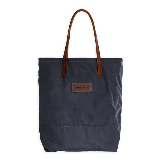 Risdon & Risdon: Special Edition Risdon Tote Bag In Grey Dry Wax Canvas