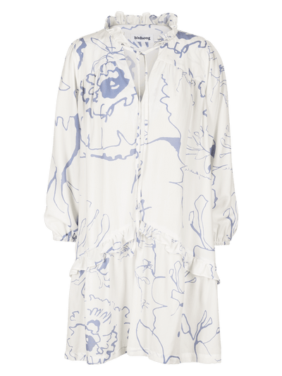 White Printed Prairie Dress - BritYard