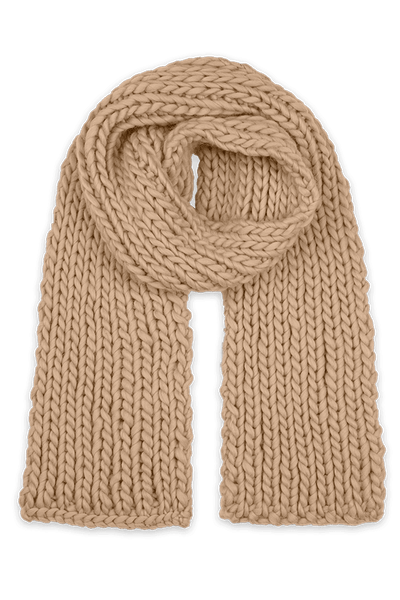 Hand-knitted Wool Camel Scarf - BritYard