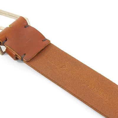 Tan Brown Original Warwick Leather and Nickel Belt - BritYard