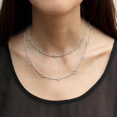 Catena Long Chain Link Necklace - BritYard