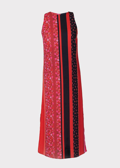Thalia Dress in Floral Stripe Print - BritYard