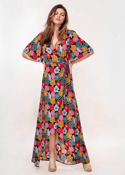 Rosa Dress in Cut Out Floral Print - BritYard