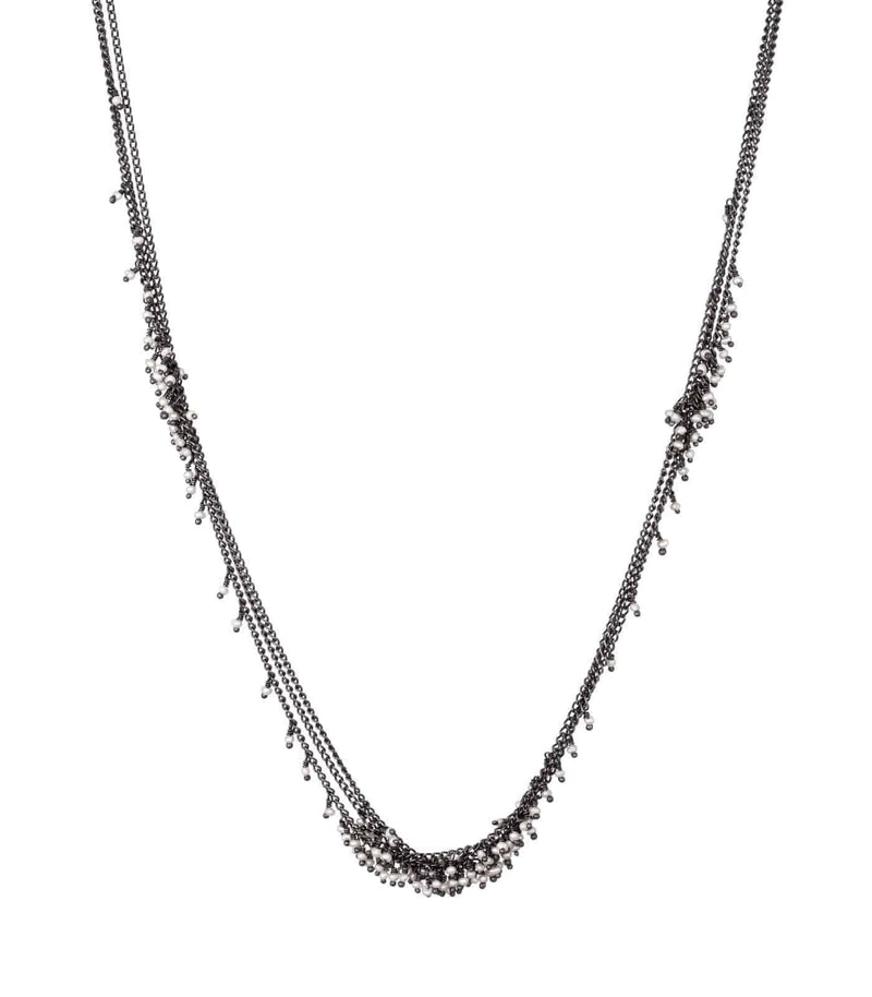 Feather Pearl Cluster Necklace - BritYard