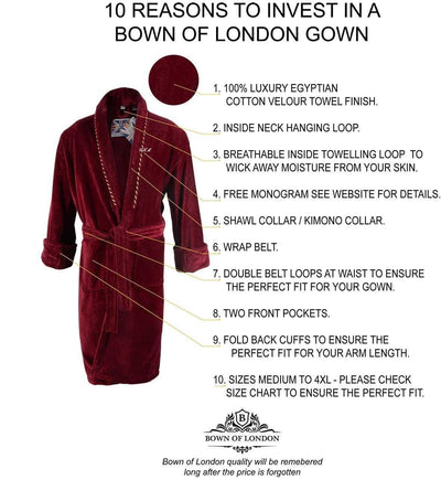 Women's Dressing Gown - Duchess Claret - BritYard