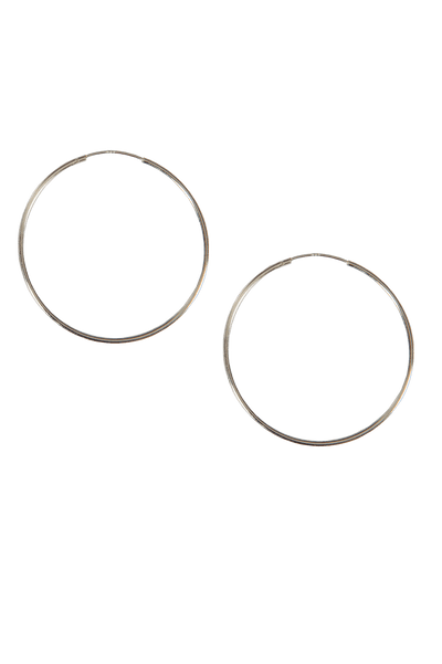 Large Silver Hoop Earrings - BritYard