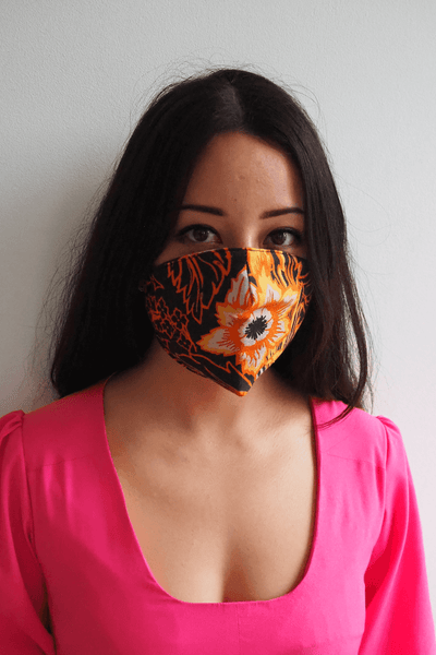 Floral Pattern Cotton Offcuts Face Mask - BritYard
