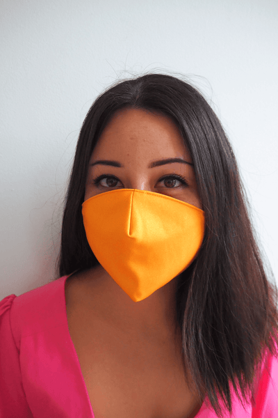 Orange Tencel Offcuts Face Mask - BritYard