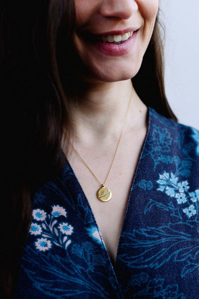 Gold Birdsong Coin Pendant Necklace - BritYard