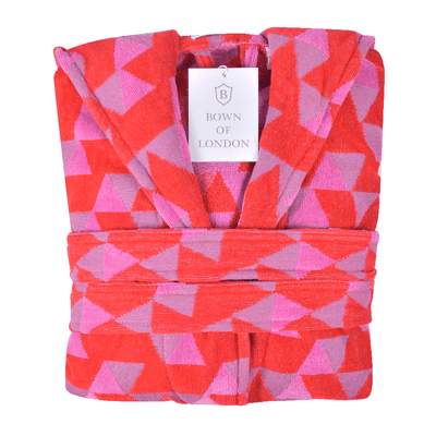 Women's Hooded Dressing Gown - Pink Diamond - BritYard